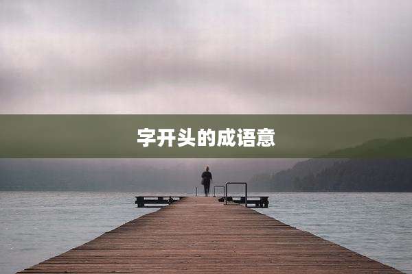 字开头的成语意