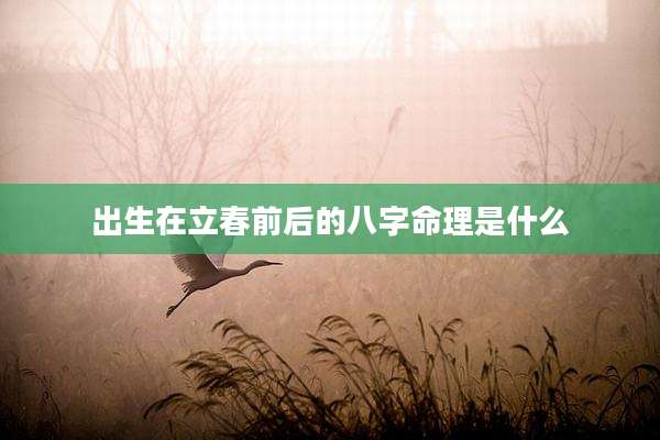 出生在立春前后的八字命理是什么