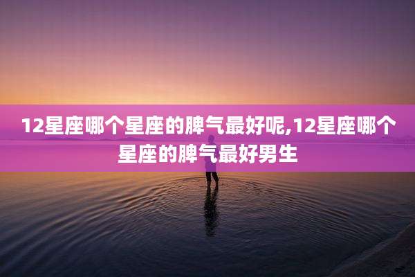 12星座哪个星座的脾气最好呢,12星座哪个星座的脾气最好男生