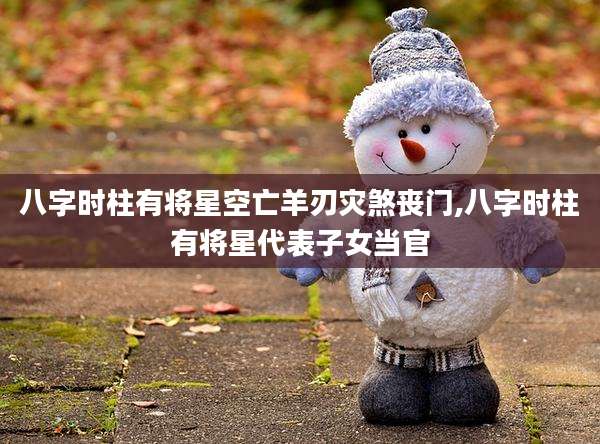 八字时柱有将星空亡羊刃灾煞丧门,八字时柱有将星代表子女当官