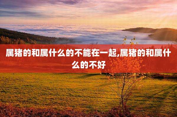 属猪的和属什么的不能在一起,属猪的和属什么的不好