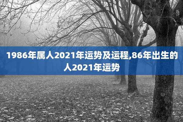 1986年属人2021年运势及运程,86年出生的人2021年运势
