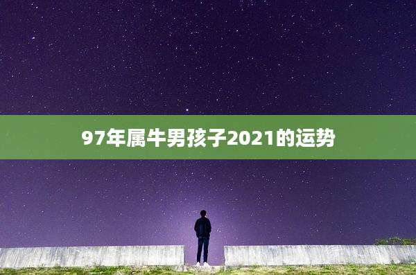97年属牛男孩子2021的运势