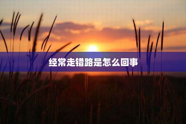 经常走错路是怎么回事