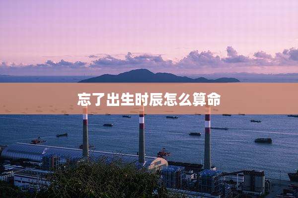 忘了出生时辰怎么算命