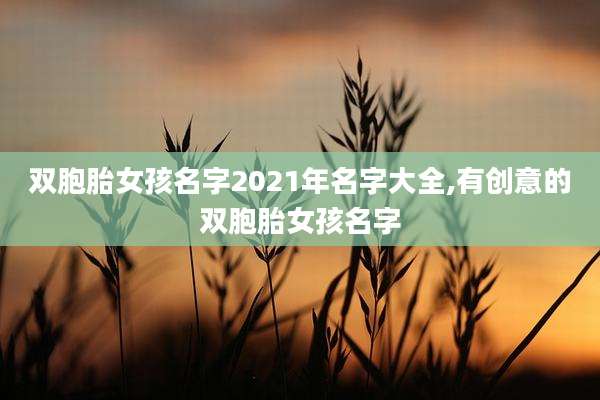 双胞胎女孩名字2021年名字大全,有创意的双胞胎女孩名字