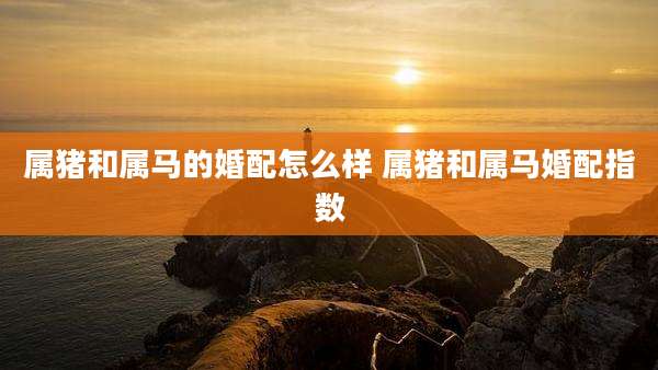 属猪和属马的婚配怎么样 属猪和属马婚配指数