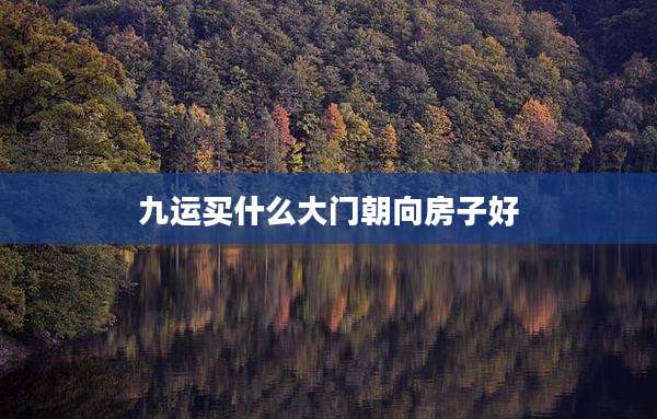 九运买什么大门朝向房子好