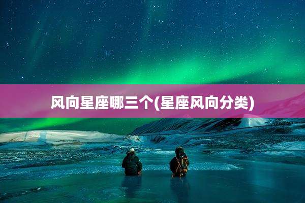 风向星座哪三个(星座风向分类)