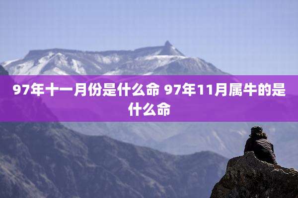 97年十一月份是什么命 97年11月属牛的是什么命