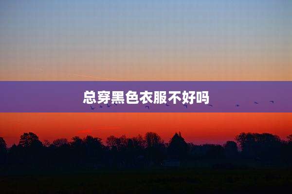 总穿黑色衣服不好吗