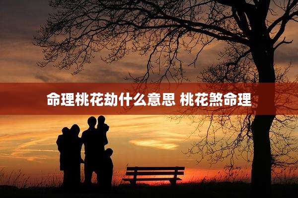 命理桃花劫什么意思 桃花煞命理