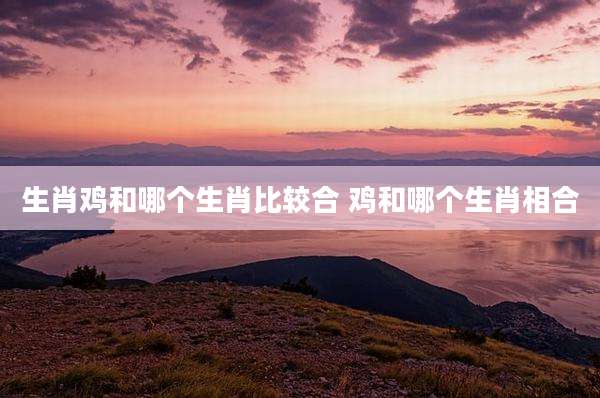 生肖鸡和哪个生肖比较合 鸡和哪个生肖相合