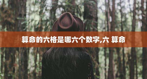 算命的六格是哪六个数字,六 算命