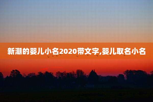 新潮的婴儿小名2020带文字,婴儿取名小名