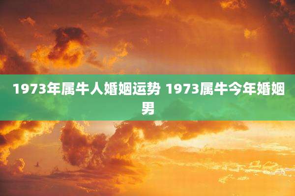 1973年属牛人婚姻运势 1973属牛今年婚姻男