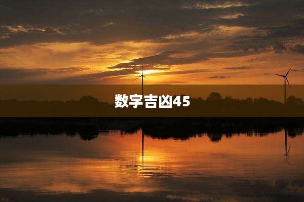 数字吉凶45