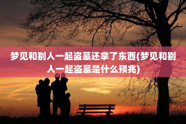 梦见和别人一起盗墓还拿了东西(梦见和别人一起盗墓是什么预兆)