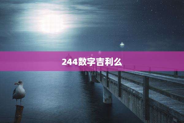 244数字吉利么