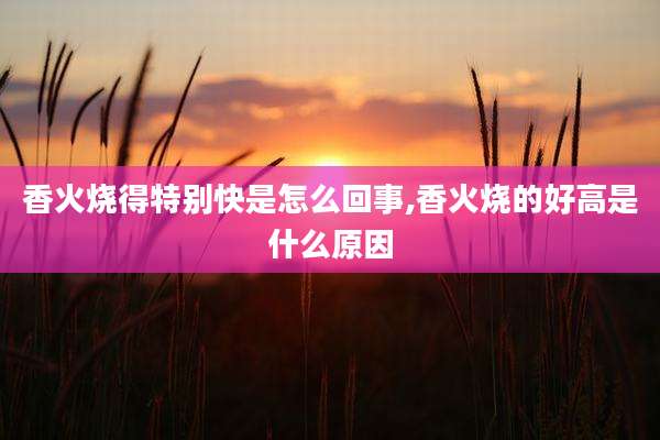 香火烧得特别快是怎么回事,香火烧的好高是什么原因