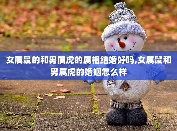 女属鼠的和男属虎的属相结婚好吗,女属鼠和男属虎的婚姻怎么样