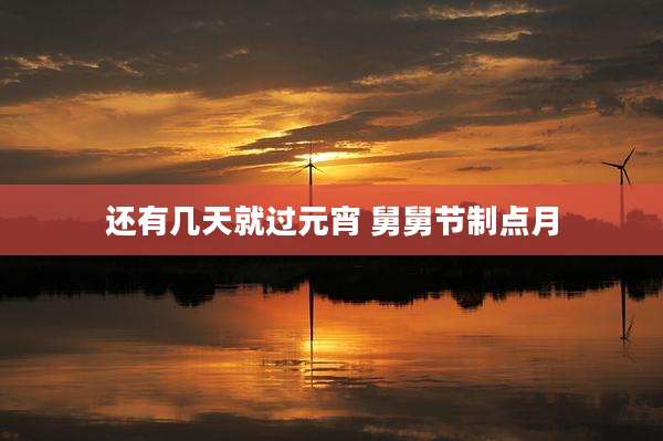 还有几天就过元宵 舅舅节制点月