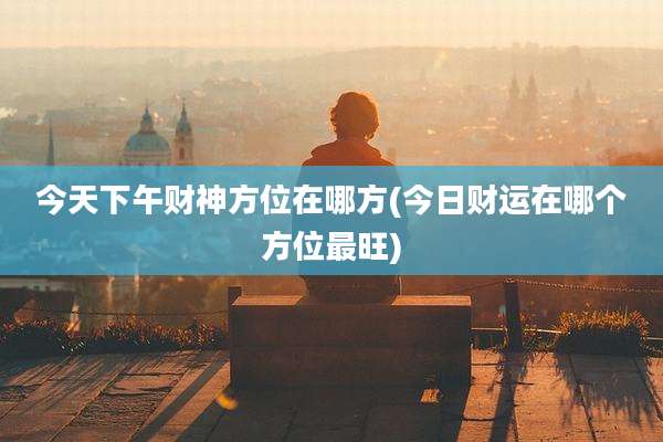 今天下午财神方位在哪方(今日财运在哪个方位最旺)