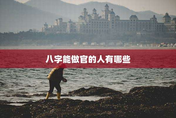 八字能做官的人有哪些