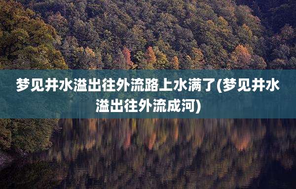 梦见井水溢出往外流路上水满了(梦见井水溢出往外流成河)