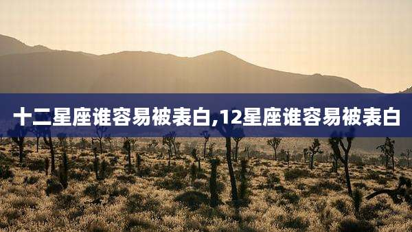 十二星座谁容易被表白,12星座谁容易被表白