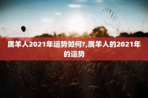 属羊人2021年运势如何?,属羊人的2021年的运势