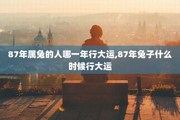 87年属兔的人哪一年行大运,87年兔子什么时候行大运