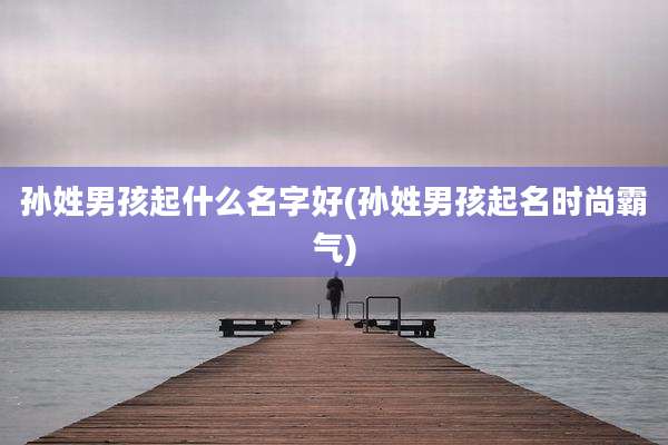 孙姓男孩起什么名字好(孙姓男孩起名时尚霸气)