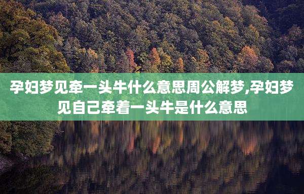 孕妇梦见牵一头牛什么意思周公解梦,孕妇梦见自己牵着一头牛是什么意思