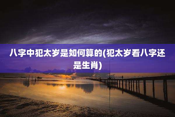 八字中犯太岁是如何算的(犯太岁看八字还是生肖)