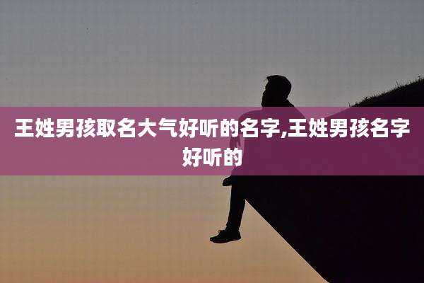 王姓男孩取名大气好听的名字,王姓男孩名字好听的