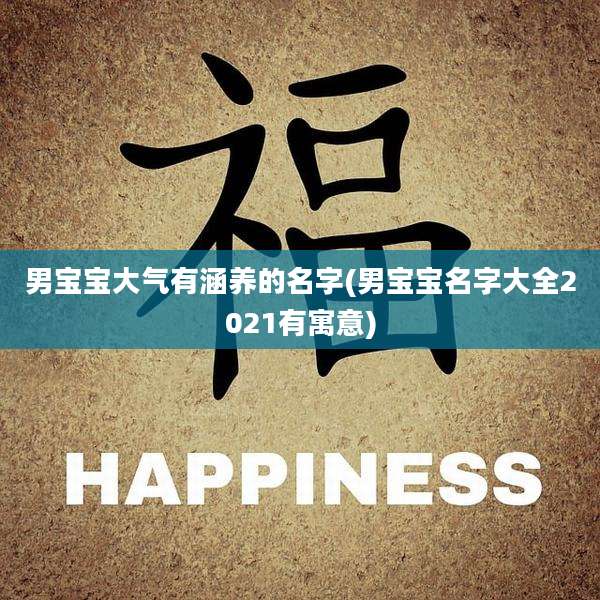 男宝宝大气有涵养的名字(男宝宝名字大全2021有寓意)