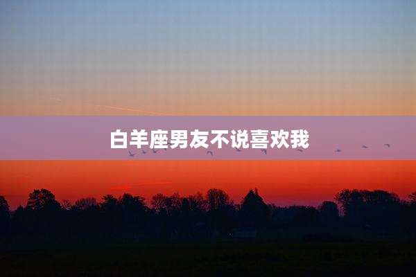 白羊座男友不说喜欢我