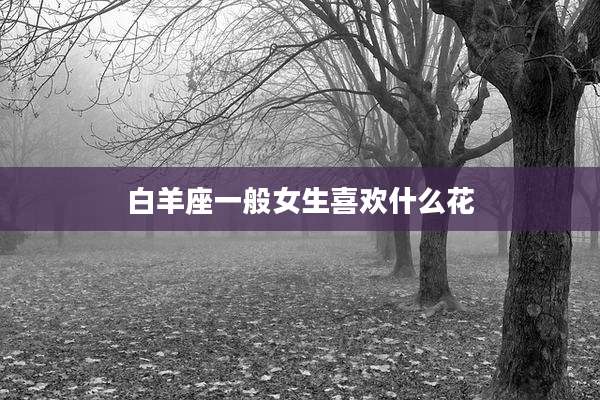 白羊座一般女生喜欢什么花