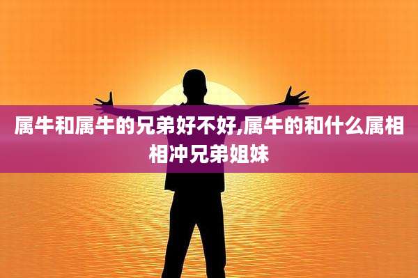 属牛和属牛的兄弟好不好,属牛的和什么属相相冲兄弟姐妹
