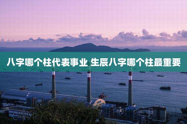 八字哪个柱代表事业 生辰八字哪个柱最重要
