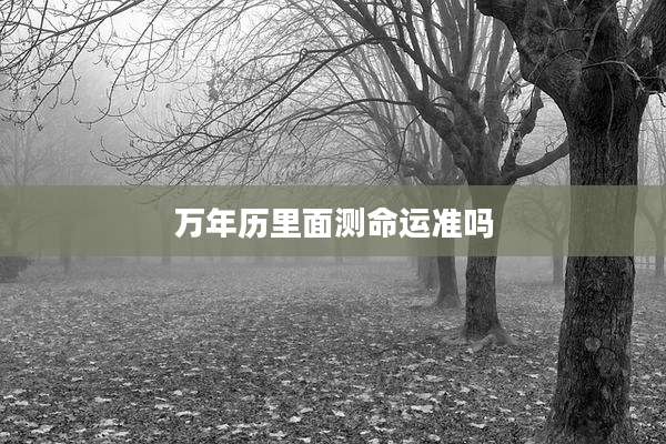 万年历里面测命运准吗