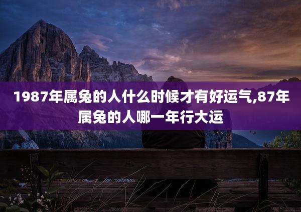 1987年属兔的人什么时候才有好运气,87年属兔的人哪一年行大运