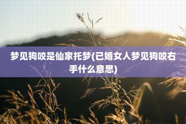 梦见狗咬是仙家托梦(已婚女人梦见狗咬右手什么意思)