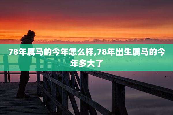 78年属马的今年怎么样,78年出生属马的今年多大了