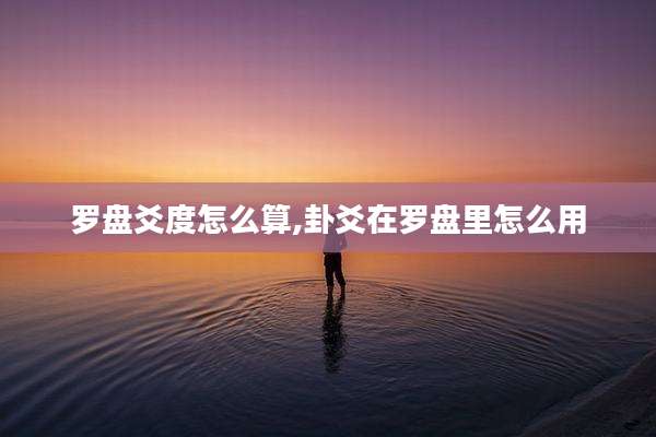 罗盘爻度怎么算,卦爻在罗盘里怎么用