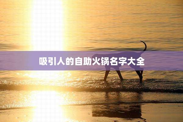 吸引人的自助火锅名字大全