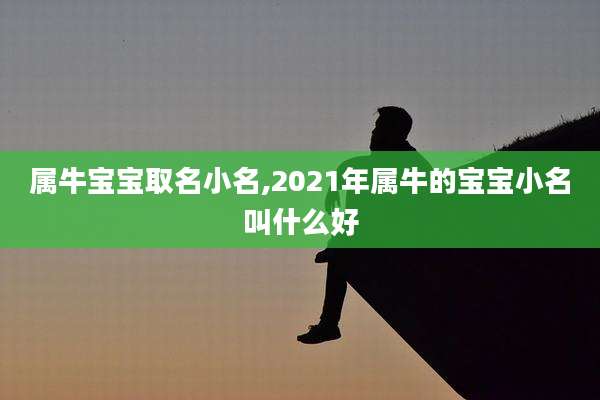 属牛宝宝取名小名,2021年属牛的宝宝小名叫什么好