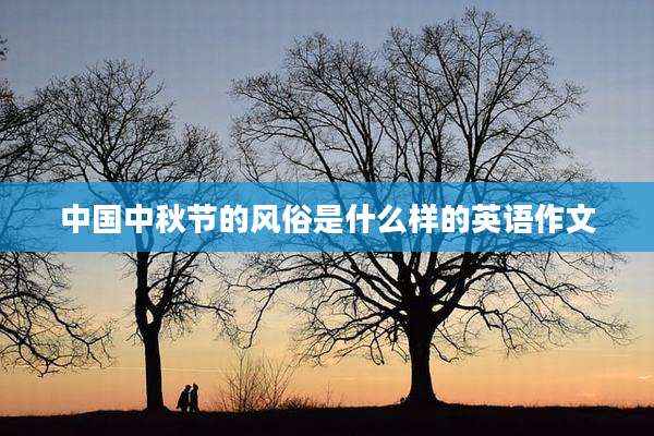 中国中秋节的风俗是什么样的英语作文