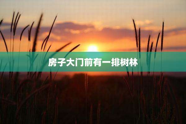 房子大门前有一排树林